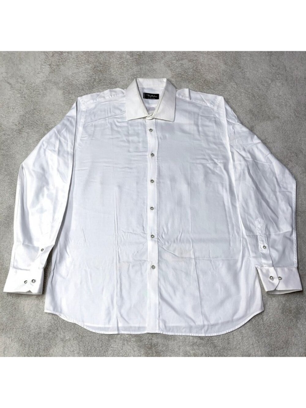 Vintage Thierry Mugler Dress Shirt White Long Sleeve Made in France Mens 2XL